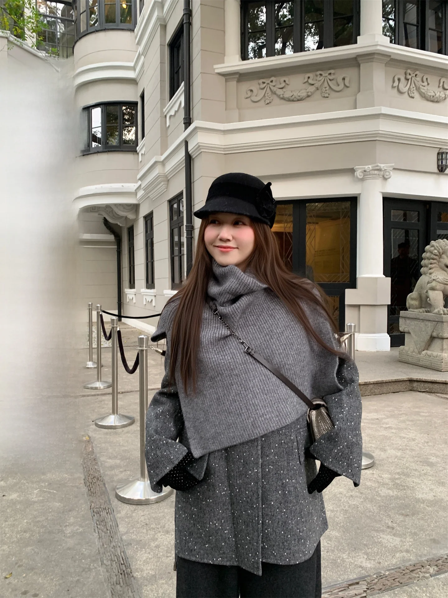Grey Woolen Scarf Texture Women's Coat Casual Style Thickened Winter Outerwear Pure E-commerce Exclusive Youth Daily Wear
Grey Woolen Scarf Texture Women's Coat Casual Style Thickened Winter Outerwear Pure E-commerce Exclusive Youth Daily Wear