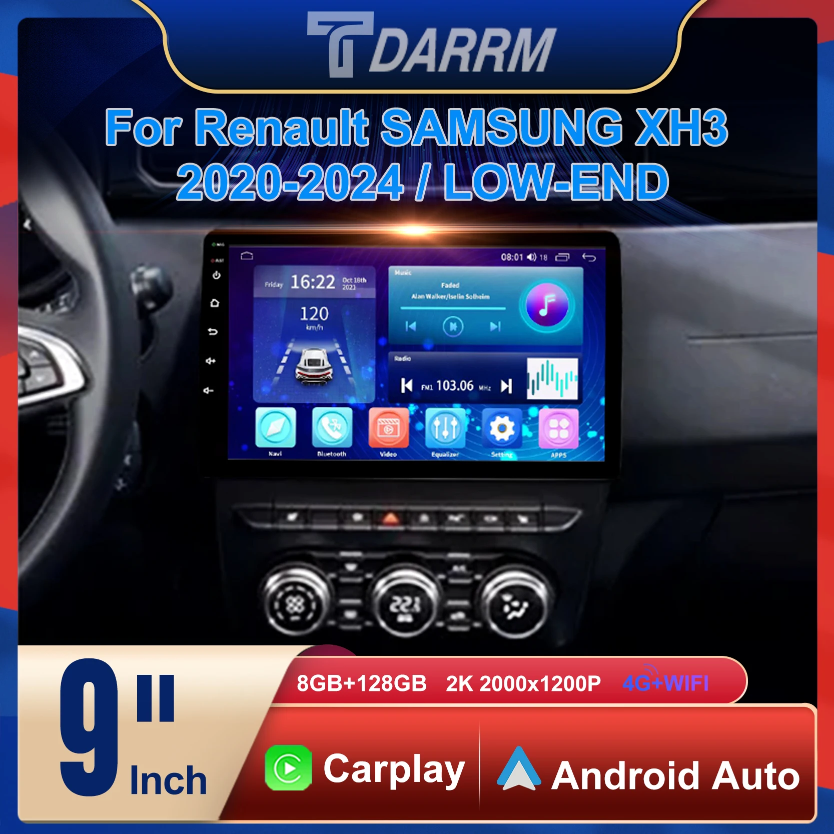 Car Radio Automotivo Multimedia For Renault SAMSUNG XH3 2020-2024 / LOW-END Navigation WiFi / 4G GPS Android 12 Carplay
Car Radio Automotivo Multimedia For Renault SAMSUNG XH3 2020-2024 / LOW-END Navigation WiFi / 4G GPS Android 12 Carplay