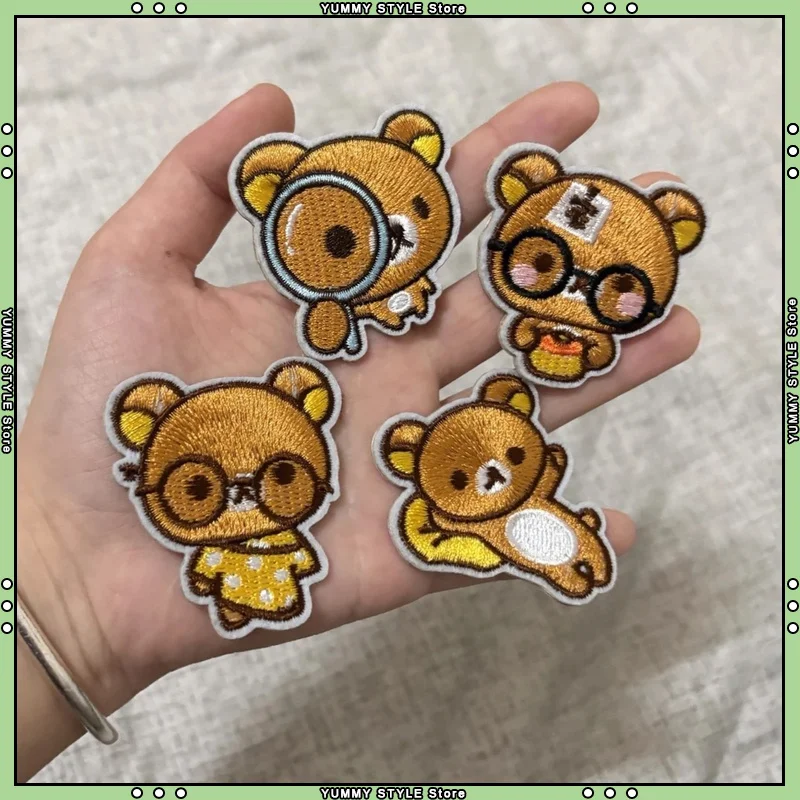 4pcs Cartoon Rilakkuma Embroidery Patches Self Adhesive Stickers Diy Repair Patch For Clothing Pants Down Jacket Decoration
4pcs Cartoon Rilakkuma Embroidery Patches Self Adhesive Stickers Diy Repair Patch For Clothing Pants Down Jacket Decoration