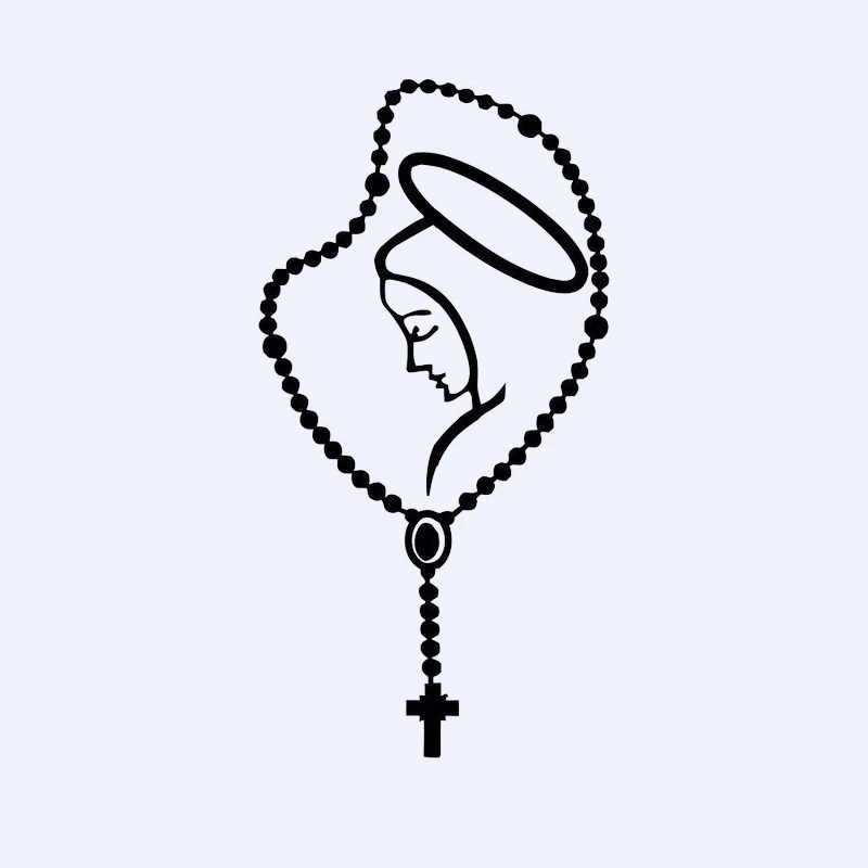 14cm*8cm Car Stickers Decor Motorcycle Decals Rosary Virgin Mary Fatima Decorative Accessories Creative Sunscreen Waterproof ,KK
14cm*8cm Car Stickers Decor Motorcycle Decals Rosary Virgin Mary Fatima Decorative Accessories Creative Sunscreen Waterproof ,KK