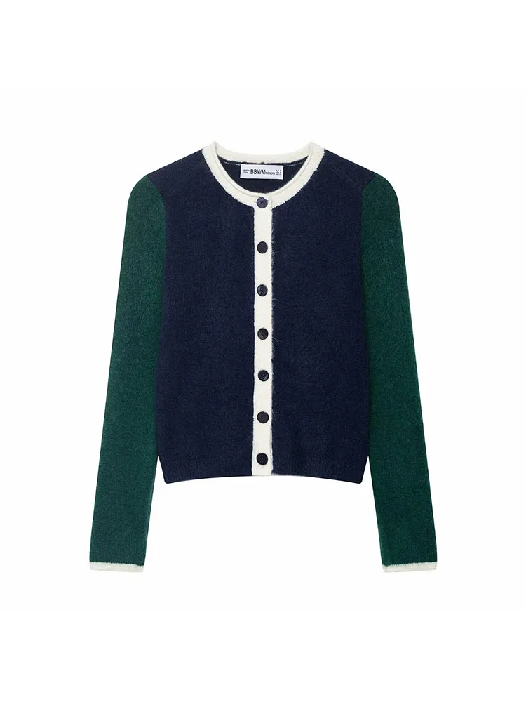 Женский зимний новый вязаный кардиган 2025 года с контрастной отделкой, свитер с круглым вырезом и длинными рукавами на пуговицах, повседневная уличная одежда, вязаный свитшот, топ
Женский зимний новый вязаный кардиган 2025 года с контрастной отделкой, свитер с круглым вырезом и длинными рукавами на пуговицах, повседневная уличная одежда, вязаный свитшот, топ