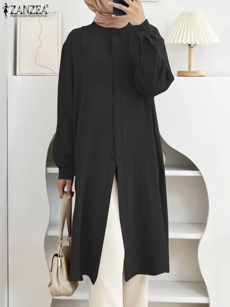 ZANZEA Women Casual Autumn Blouse Fashion Solid Buttons Down Long Tops Hijab Blusas Mujer Vintage Long Sleeve Muslim Abaya Shirt
ZANZEA Women Casual Autumn Blouse Fashion Solid Buttons Down Long Tops Hijab Blusas Mujer Vintage Long Sleeve Muslim Abaya Shirt