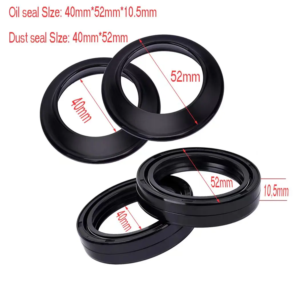 40x52x10.5 40 52 10.5 Motorcycle Front Fork Damper Oil Seal Dust Seal For XISPA R125 X125R R250 X250R R 2580 X 280 R 40*52*10.5
40x52x10.5 40 52 10.5 Motorcycle Front Fork Damper Oil Seal Dust Seal For XISPA R125 X125R R250 X250R R 2580 X 280 R 40*52*10.5