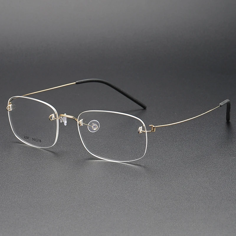 Brand Small Face Men Rimless Glasses Frame Titanium Ultralight Screwless Eyeglasses Designer Square Eyewear
Brand Small Face Men Rimless Glasses Frame Titanium Ultralight Screwless Eyeglasses Designer Square Eyewear