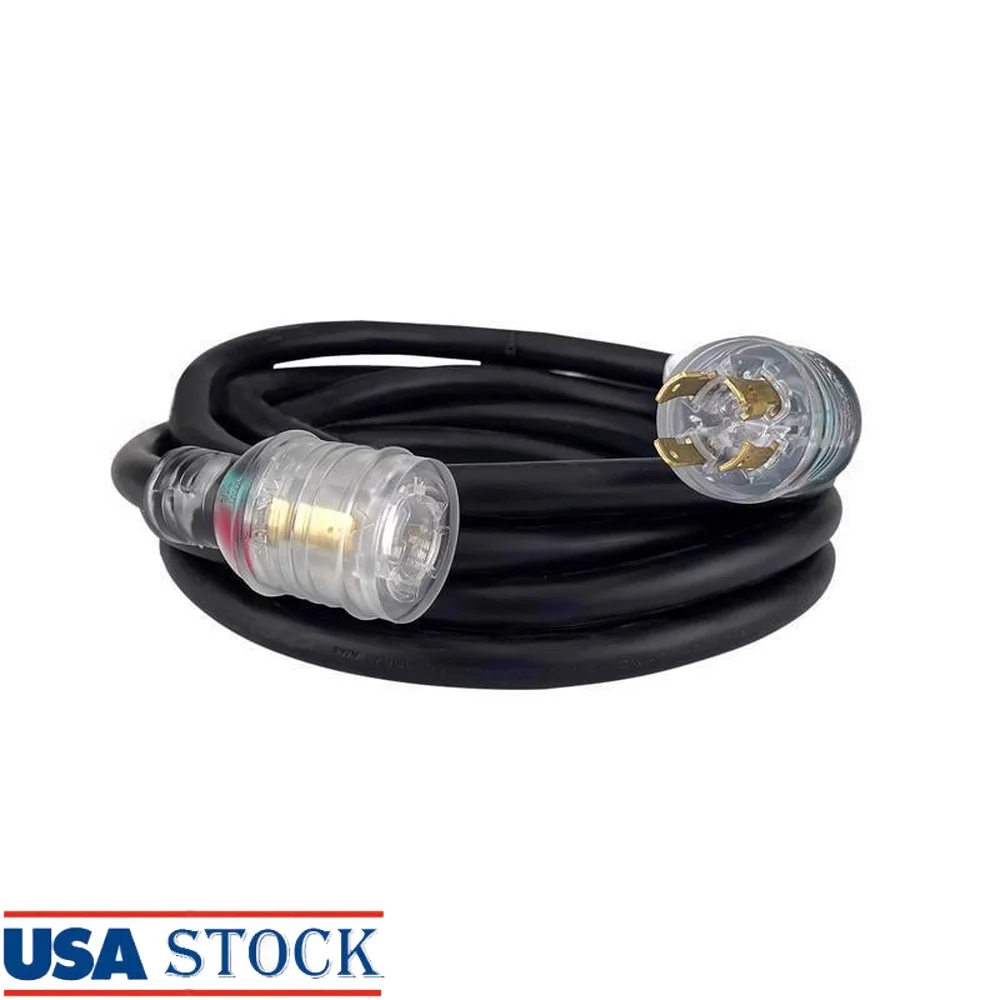 30A Generator Power Cord 20ft 10/4 Gauge Heavy Duty Male Twist Lock Heavy Duty UL Listed
30A Generator Power Cord 20ft 10/4 Gauge Heavy Duty Male Twist Lock Heavy Duty UL Listed