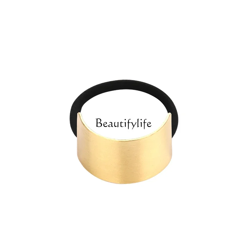 Metal hair tie rubber band female ponytail heavy industry headrope simple temperament Korean hair accessories
Metal hair tie rubber band female ponytail heavy industry headrope simple temperament Korean hair accessories