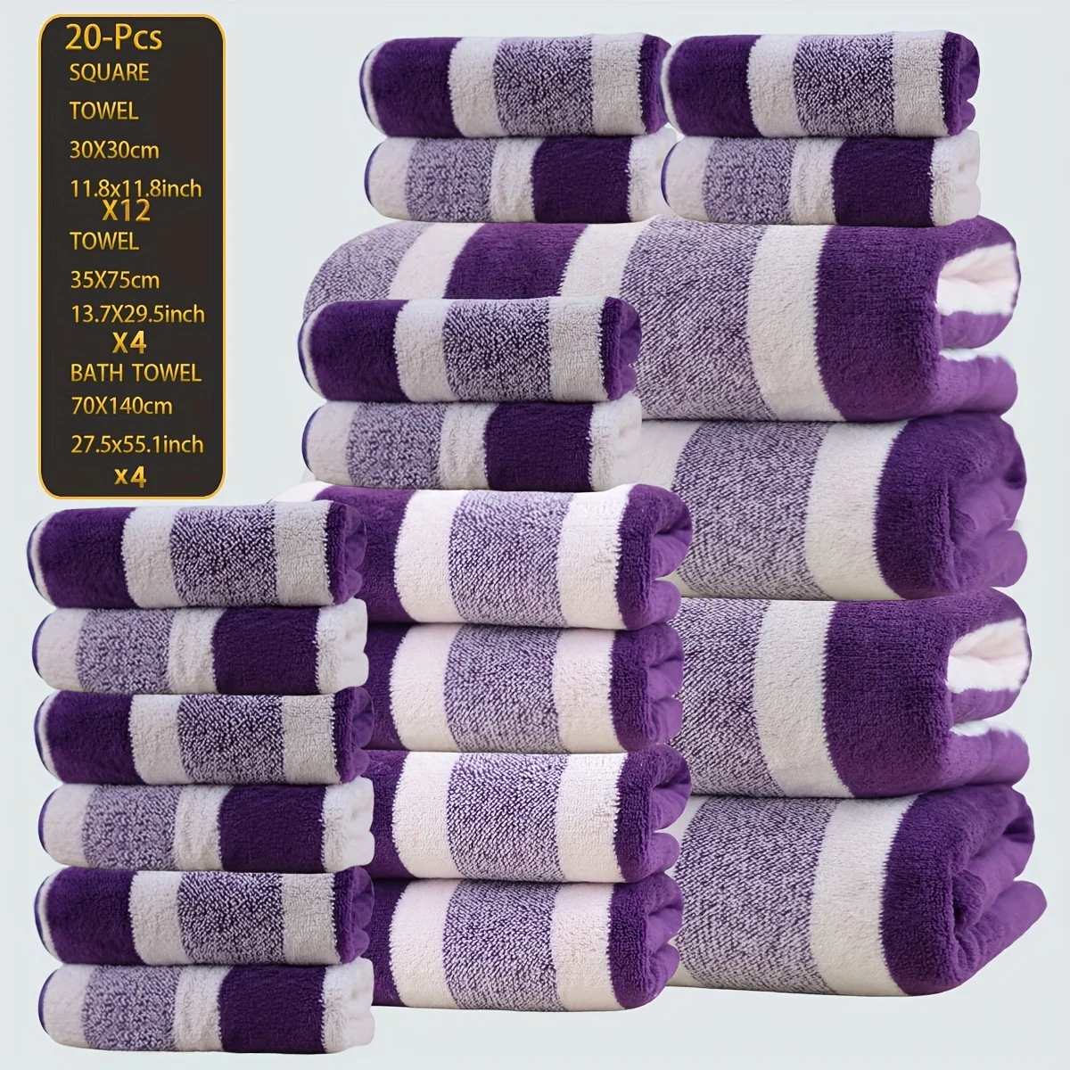 20 Ultra-soft Coral Bath Towel Set: 4 Bath Towels, 4 Hand Towels And 12 Square Towels, Suitable for Hotels, Furniture, Travel, Spa
20 Ultra-soft Coral Bath Towel Set: 4 Bath Towels, 4 Hand Towels And 12 Square Towels, Suitable for Hotels, Furniture, Travel, Spa