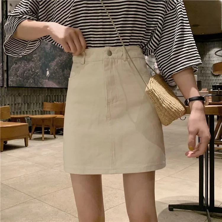 Pop Black High-waisted Slimming A- Line Mini Dress Women's Casual Trendy Bodycon Skirt Denim Shorts Summer 2021 New Style
Pop Black High-waisted Slimming A- Line Mini Dress Women's Casual Trendy Bodycon Skirt Denim Shorts Summer 2021 New Style