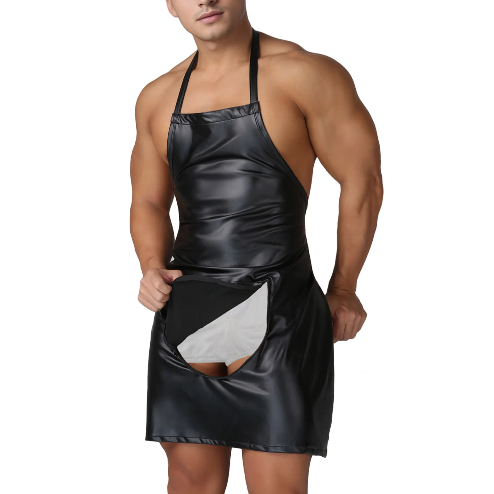 Sexy Men Erotic Apron Open Crotch Faux Leather Underwear Bodysuit Lingerie Clubwear Cosplay Costume Chef Butcher
Sexy Men Erotic Apron Open Crotch Faux Leather Underwear Bodysuit Lingerie Clubwear Cosplay Costume Chef Butcher