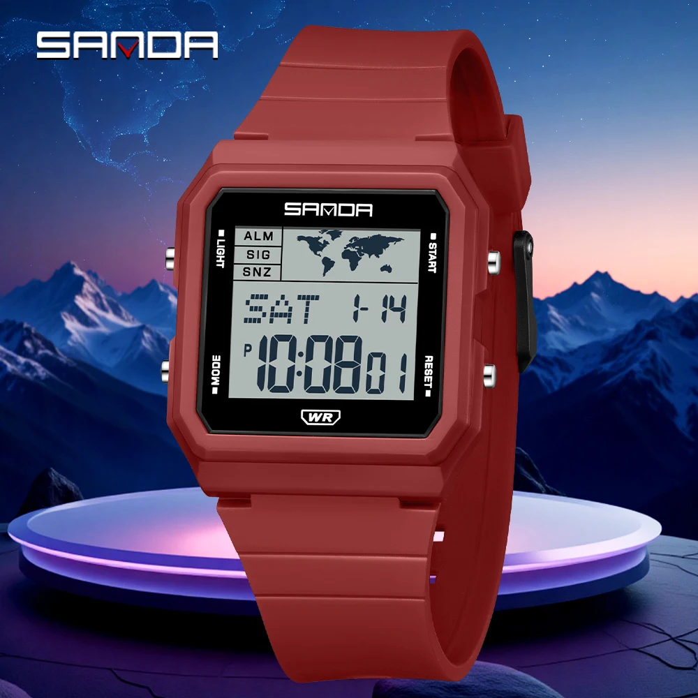 SANDA 2026 Sports Fashion Men Electronic Watches Multifunction Alarm Clock Countdown Luminous Waterproof Men's Digital Wristwatc
SANDA 2026 Sports Fashion Men Electronic Watches Multifunction Alarm Clock Countdown Luminous Waterproof Men's Digital Wristwatc