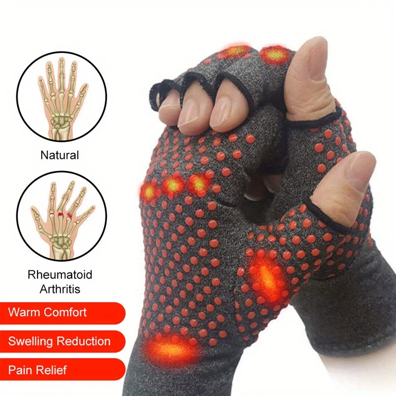 1 Pair Arthritis Compression Fingerless Gloves, Non-Slip Grip Design for Improved Hand Strength Support
1 Pair Arthritis Compression Fingerless Gloves, Non-Slip Grip Design for Improved Hand Strength Support