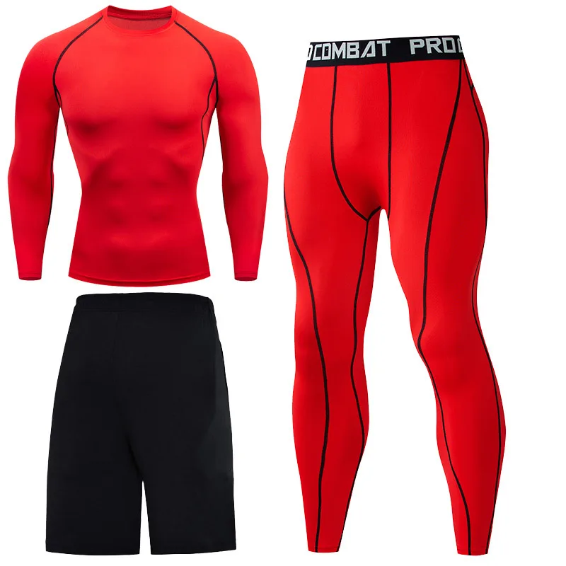 Men Clothes Running Jogging SportWear Exercise Workout Tights 3 Pcs/Set Mens Tracksuit Gym Fitness Compression Sports Suit MY345
Men Clothes Running Jogging SportWear Exercise Workout Tights 3 Pcs/Set Mens Tracksuit Gym Fitness Compression Sports Suit MY345