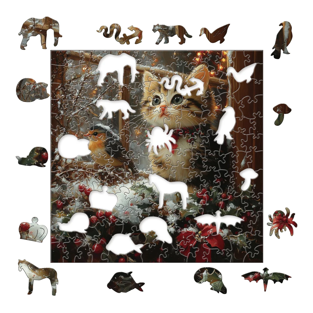 Winter Snow Kitten Irregular Wooden Puzzle Adults Fun Room Decor Anti Stress Fidget Toys Cutecore Juegos de Mesa Creative Gifts
Winter Snow Kitten Irregular Wooden Puzzle Adults Fun Room Decor Anti Stress Fidget Toys Cutecore Juegos de Mesa Creative Gifts