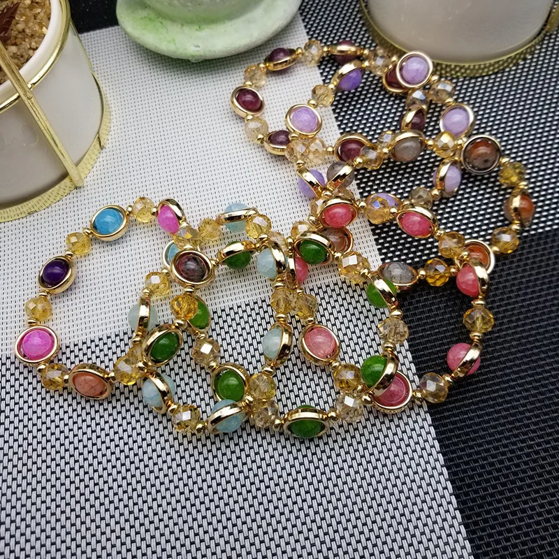 Multicolor Dragon Pattern Stone Agate Crystal Bracelet Student Fashion Colorful Stone Bracelet Creative Women's Jewelry Bracelet
Multicolor Dragon Pattern Stone Agate Crystal Bracelet Student Fashion Colorful Stone Bracelet Creative Women's Jewelry Bracelet
