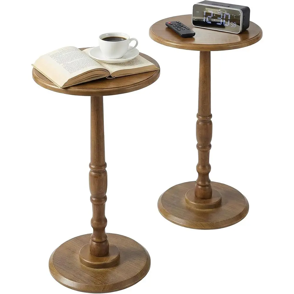 Compact Brown Round Side Table for Living Room, Ideal for Small Spaces, Solid Wood Pedestal Accent Table, Suitable for Living an
Compact Brown Round Side Table for Living Room, Ideal for Small Spaces, Solid Wood Pedestal Accent Table, Suitable for Living an