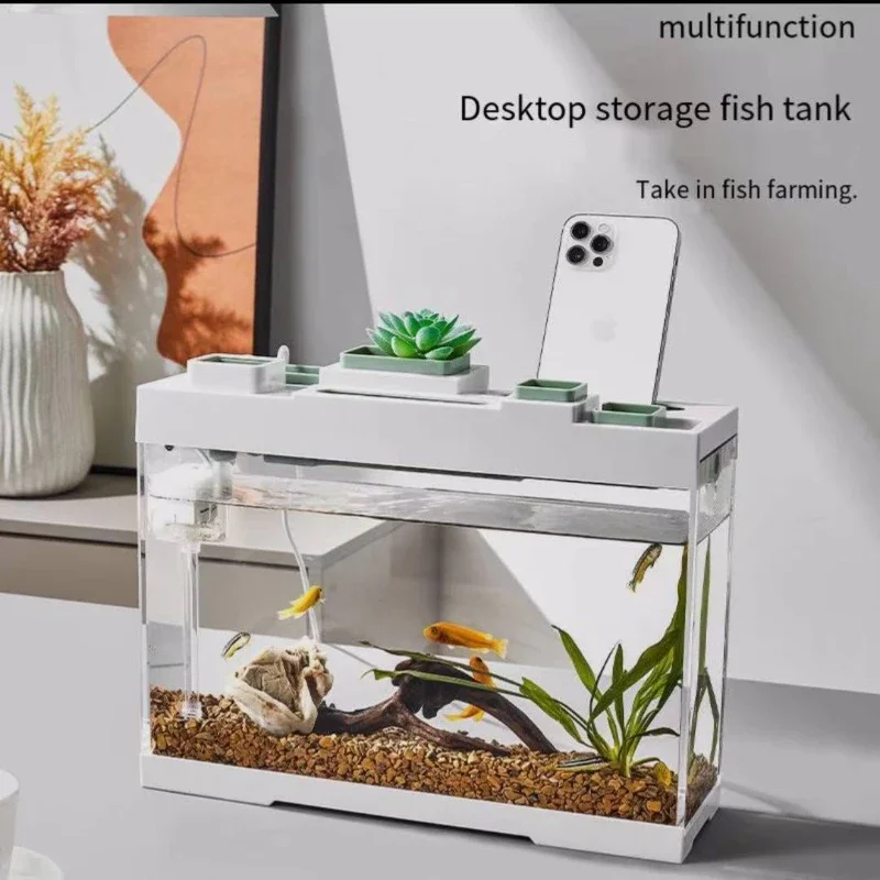 Fish tank Small acrylic goldfish tank Filter lighting Desktop fish tank Storage type mute aquarium aquarium accessories 110-220V
Fish tank Small acrylic goldfish tank Filter lighting Desktop fish tank Storage type mute aquarium aquarium accessories 110-220V