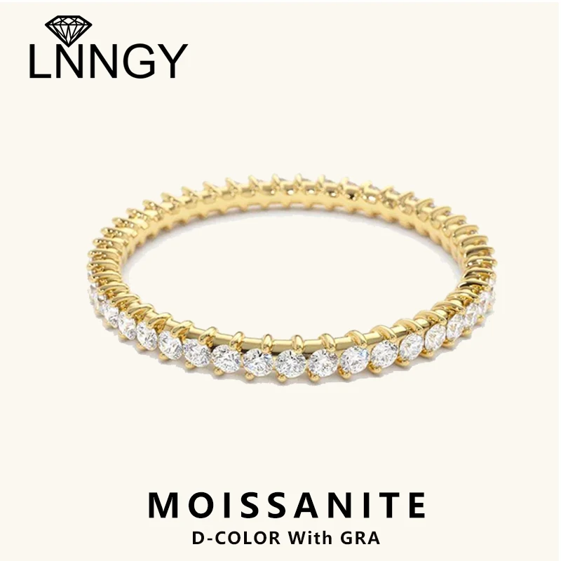 Lnngy 14k Gold Plated 2mm Petite Moissanite Eternity Ring Bague Argent 925 Silver Certified Rings For Women Jewelry With GRA
Lnngy 14k Gold Plated 2mm Petite Moissanite Eternity Ring Bague Argent 925 Silver Certified Rings For Women Jewelry With GRA