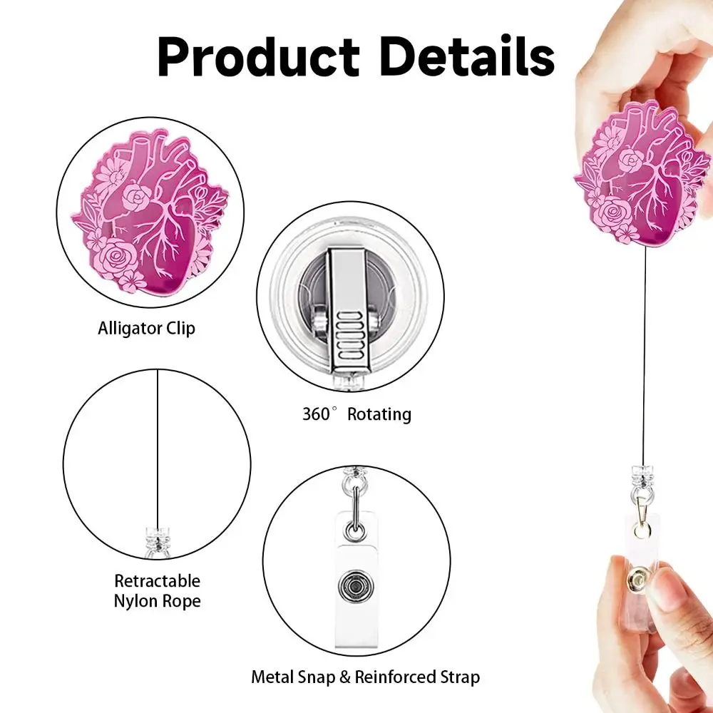Pink Nurse Retractable Badge Reel Skull Acrylic Name Card Holder ID Card Clips 360 Rotating Alligator Clip Hospital Badge Holder
Pink Nurse Retractable Badge Reel Skull Acrylic Name Card Holder ID Card Clips 360 Rotating Alligator Clip Hospital Badge Holder