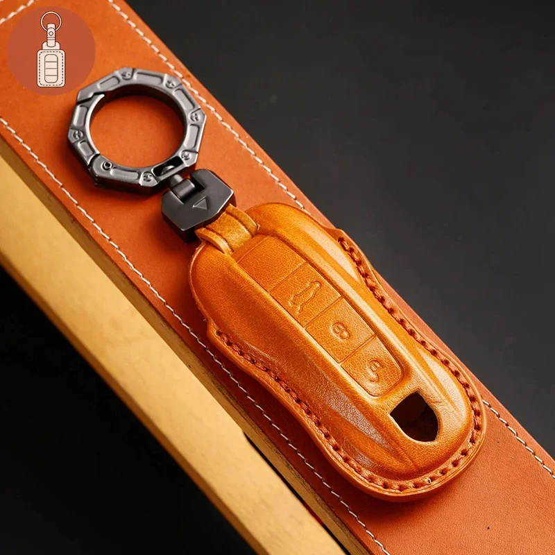 Luxury Crazy Horse Leather Car Key Fob Case Cover Keyring Holder for Porsche Cayenne 718 958 Panamera 911 Macan Shell Protection
Luxury Crazy Horse Leather Car Key Fob Case Cover Keyring Holder for Porsche Cayenne 718 958 Panamera 911 Macan Shell Protection