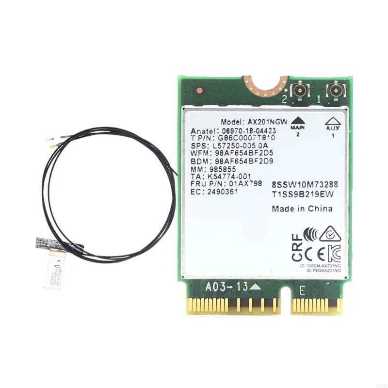 AX201NGW Wi-Fi Card 160 МГц полосы пропускания 3000 м. Поддержка беспроводной карты Bluetooth-совместимая 5.0 Обновление ПК
AX201NGW Wi-Fi Card 160 МГц полосы пропускания 3000 м. Поддержка беспроводной карты Bluetooth-совместимая 5.0 Обновление ПК