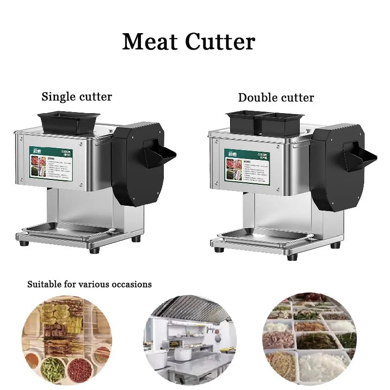 Commercial automatic meat cutter with side cutting and stainless steel shredding machine
Commercial automatic meat cutter with side cutting and stainless steel shredding machine