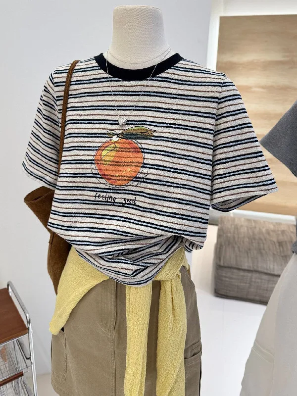 plus Size Women's T-Shirt Summer Casual Loose Fit Short Sleeve Orange Print Striped Half Sleeve Top Comfortable Breathable Po...
plus Size Women's T-Shirt Summer Casual Loose Fit Short Sleeve Orange Print Striped Half Sleeve Top Comfortable Breathable Po...