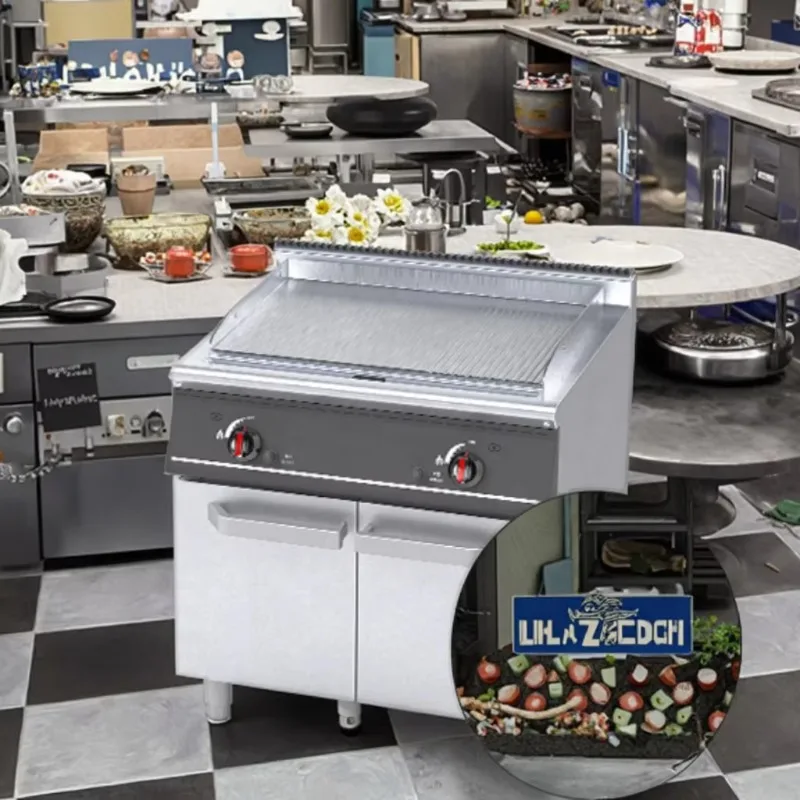 Stainless Steel Gas 1/3 Pit Grill with Cabinet Base 11.8KW Commercial Kitchen Equipment for Restaurants & Hotels
Stainless Steel Gas 1/3 Pit Grill with Cabinet Base 11.8KW Commercial Kitchen Equipment for Restaurants & Hotels