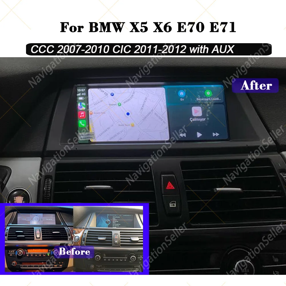 8.8'' Android 14 Автомобильный мультимедийный плеер для BMW X5 E70 X6 E71 2007-2012 CCC CIC с Carplay, радио, навигацией и аудиосистемой
8.8'' Android 14 Автомобильный мультимедийный плеер для BMW X5 E70 X6 E71 2007-2012 CCC CIC с Carplay, радио, навигацией и аудиосистемой