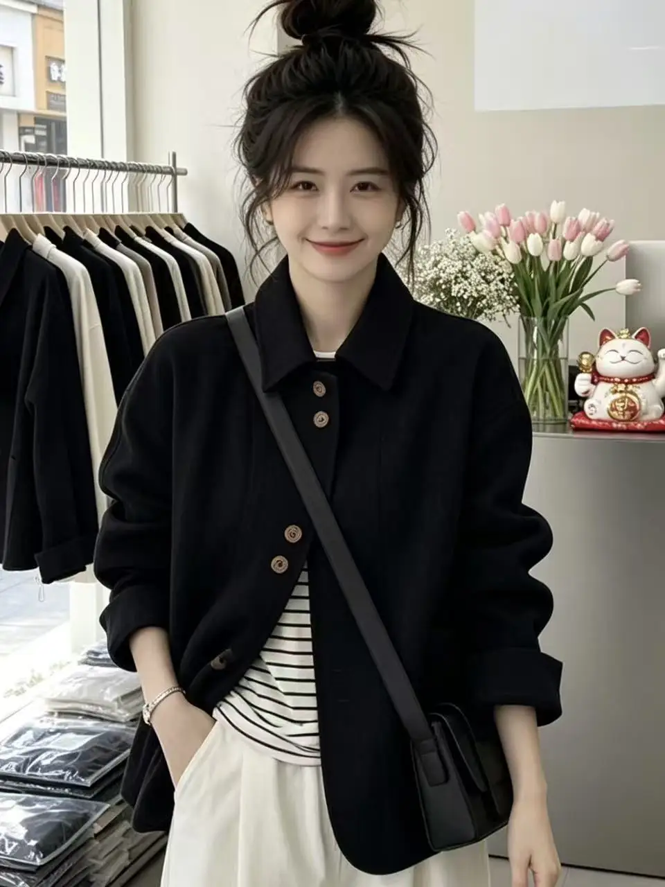 Casual Thin Short Jacket Women's Spring Autumn New Style Early Autumn Lightweight Casual Very Attractive Short Jacke
Casual Thin Short Jacket Women's Spring Autumn New Style Early Autumn Lightweight Casual Very Attractive Short Jacke
