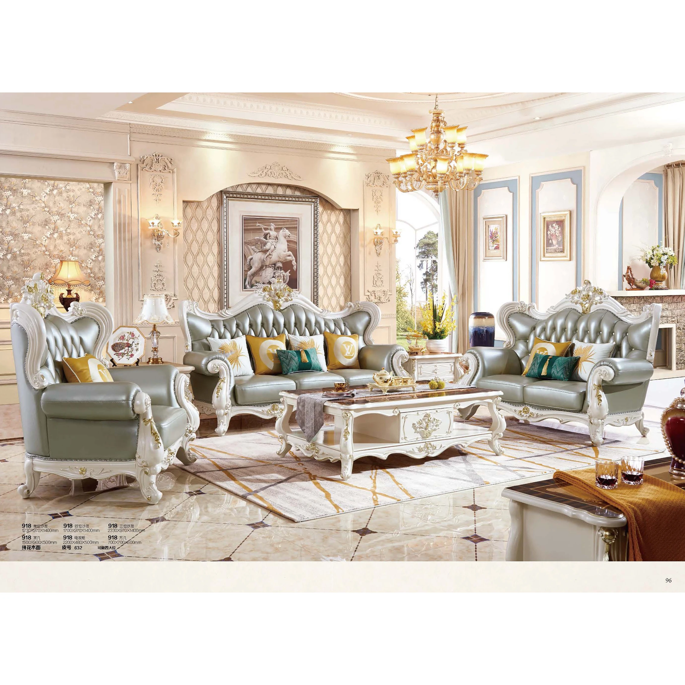 *# French Luxury Carved Wooden Frame 1 2 3 Seater Sofa Furniture Set Classic Royal Genuine Leather Cushion Living Room Home Sofa
*# French Luxury Carved Wooden Frame 1 2 3 Seater Sofa Furniture Set Classic Royal Genuine Leather Cushion Living Room Home Sofa