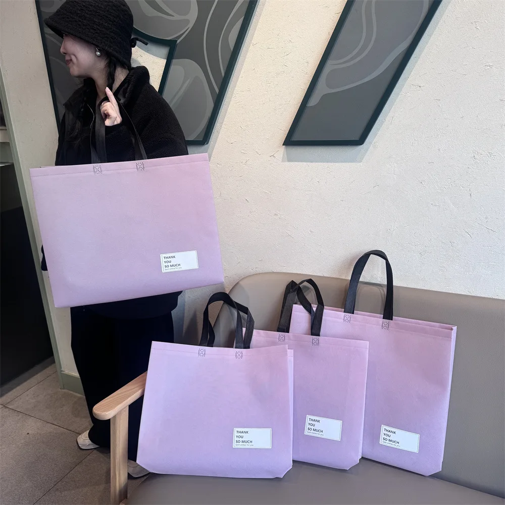 Handbag for High-end Thick Clothing Women's Clothing Store Clothing Gift Packaging Shopping Simple Non-woven Fabric Shoe Box Bag
Handbag for High-end Thick Clothing Women's Clothing Store Clothing Gift Packaging Shopping Simple Non-woven Fabric Shoe Box Bag