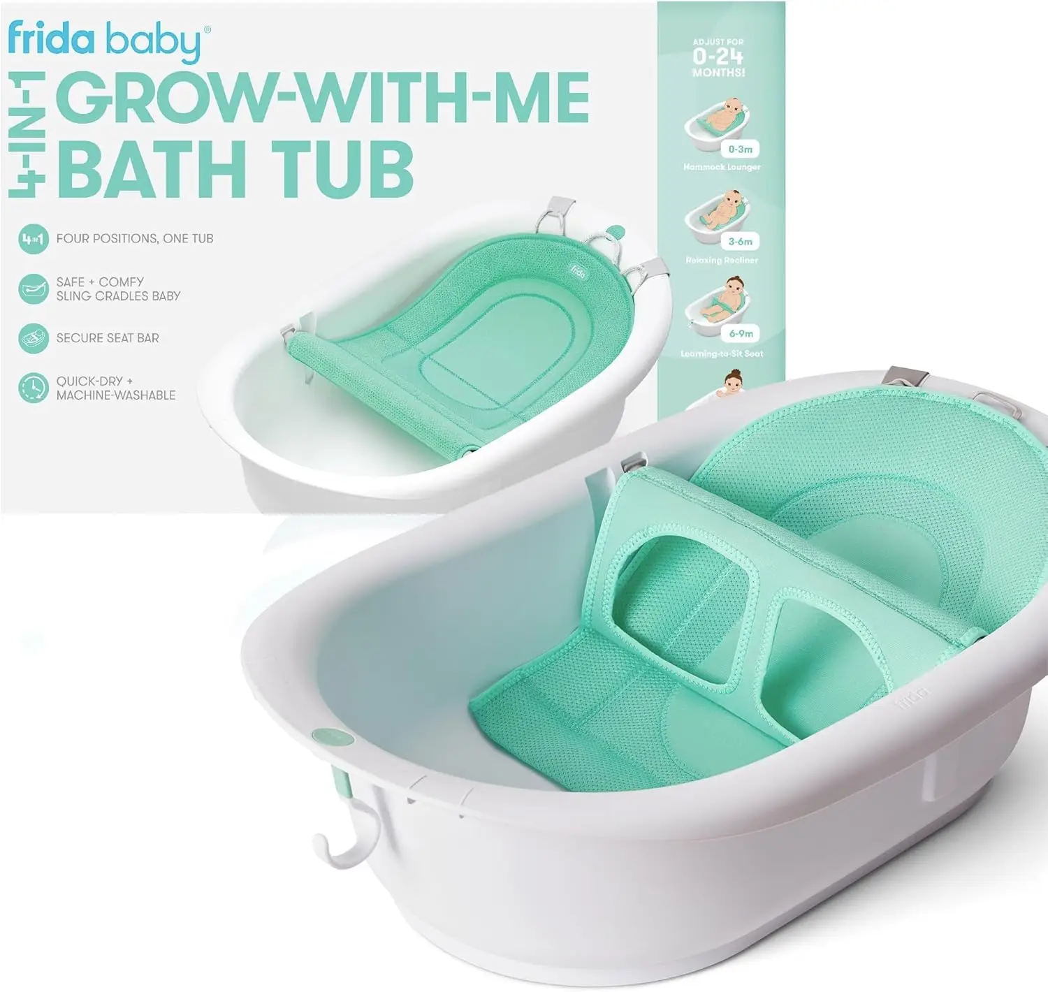 4-in-1 Adjustable Baby Bathtub with Removable Seat & Backrest for Newborns to Toddlers, Safe Bath Support
4-in-1 Adjustable Baby Bathtub with Removable Seat & Backrest for Newborns to Toddlers, Safe Bath Support