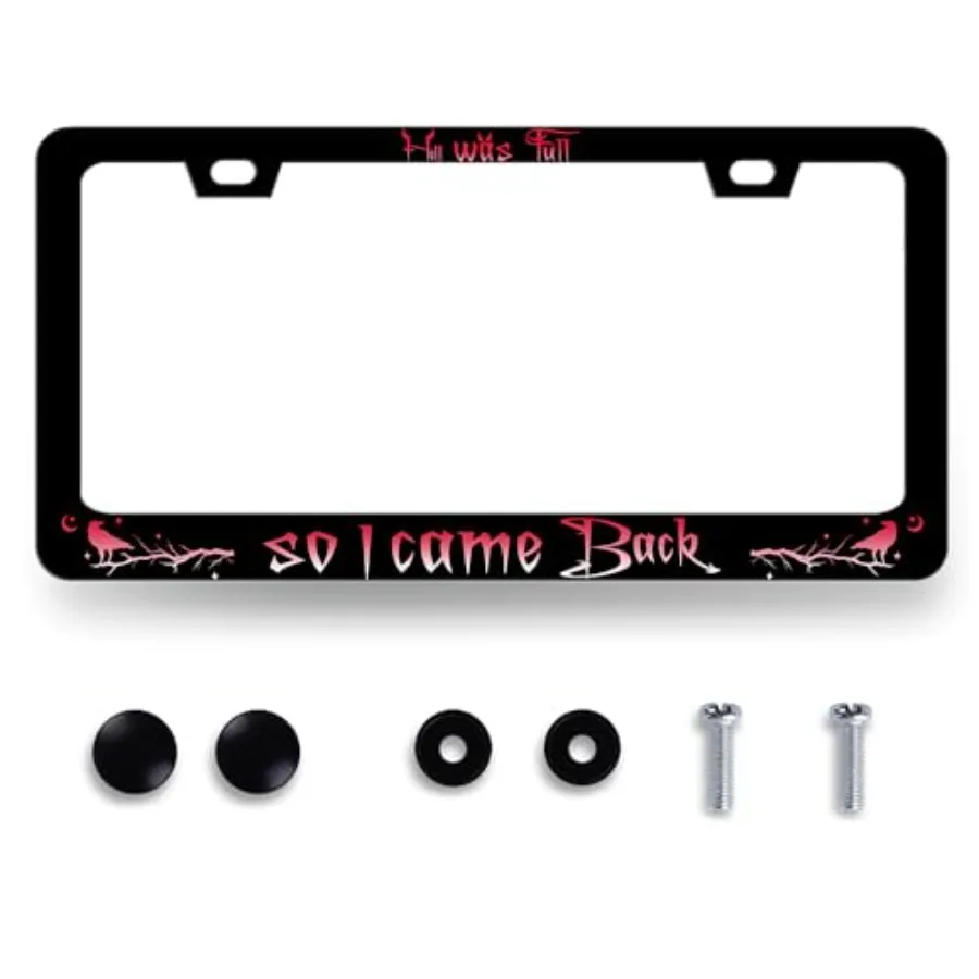 Hell was Full So I Came Back License Plate Frame Funny Text License Plate Holder Personalise Auto Parts for Men Women Car Decor
Hell was Full So I Came Back License Plate Frame Funny Text License Plate Holder Personalise Auto Parts for Men Women Car Decor