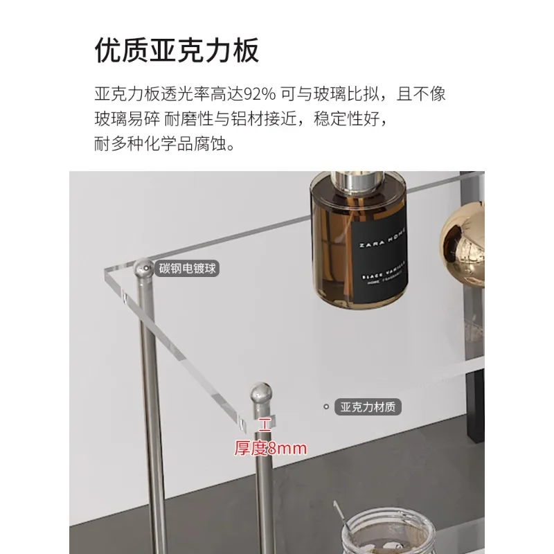 Acrylic light luxury transparent trolley sofa side few minimalist shelves mobile coffee table can be customized
Acrylic light luxury transparent trolley sofa side few minimalist shelves mobile coffee table can be customized