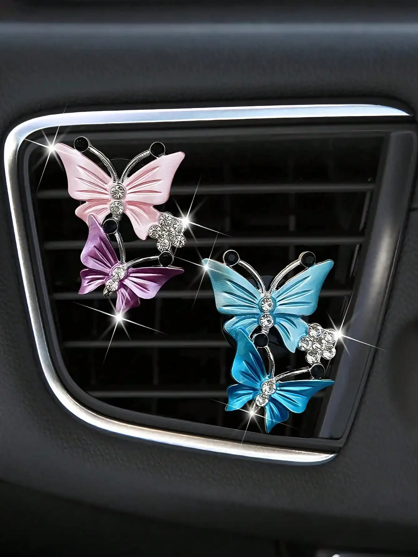 Car Air Vent Butterfly Clip, Gradient Pink Purple & Blue Design, Metal Clip for Car AC Vents, Vehicle Interior Decoration Access
Car Air Vent Butterfly Clip, Gradient Pink Purple & Blue Design, Metal Clip for Car AC Vents, Vehicle Interior Decoration Access
