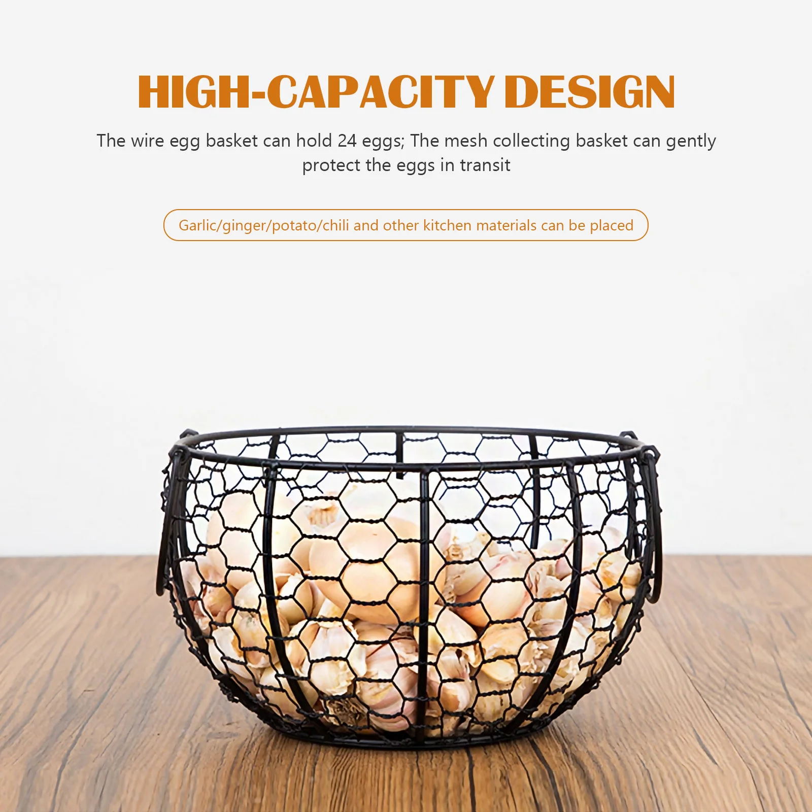 Kitchen Egg Storage Basket Ceramic with Steel Wire Frame Non-Toxic Odorless Food Safe Basket for Countertop
Kitchen Egg Storage Basket Ceramic with Steel Wire Frame Non-Toxic Odorless Food Safe Basket for Countertop