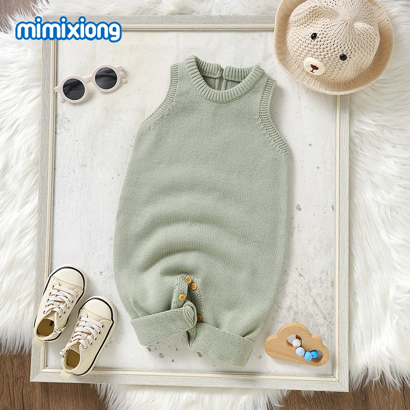 Baby Rompers Knitted Casual Solid Sleeveless One Piece Newborn Boys Girls Sweaters Jumpsuits 0-18m Infant Toddler Playsuits Wear
Baby Rompers Knitted Casual Solid Sleeveless One Piece Newborn Boys Girls Sweaters Jumpsuits 0-18m Infant Toddler Playsuits Wear