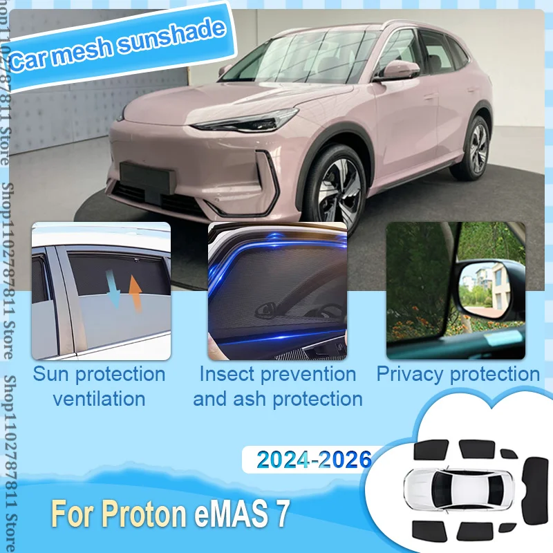 Car Mesh Shades For Proton eMas 7 2024-2026 Geely EX5 E5 Window Sunshades Sunscreen Privacy Curtains Sun Visor Auto Accessories
Car Mesh Shades For Proton eMas 7 2024-2026 Geely EX5 E5 Window Sunshades Sunscreen Privacy Curtains Sun Visor Auto Accessories