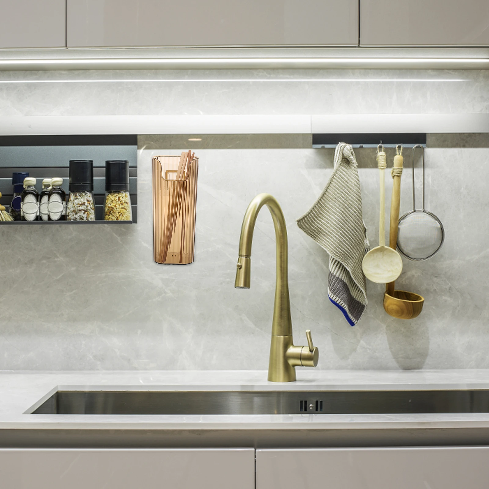 Plastic Utensil Compact Sturdy Kitchen Accessories Countertop Cylinder Organizer For Milk Tea Shop Cooking Tools Storage
Plastic Utensil Compact Sturdy Kitchen Accessories Countertop Cylinder Organizer For Milk Tea Shop Cooking Tools Storage