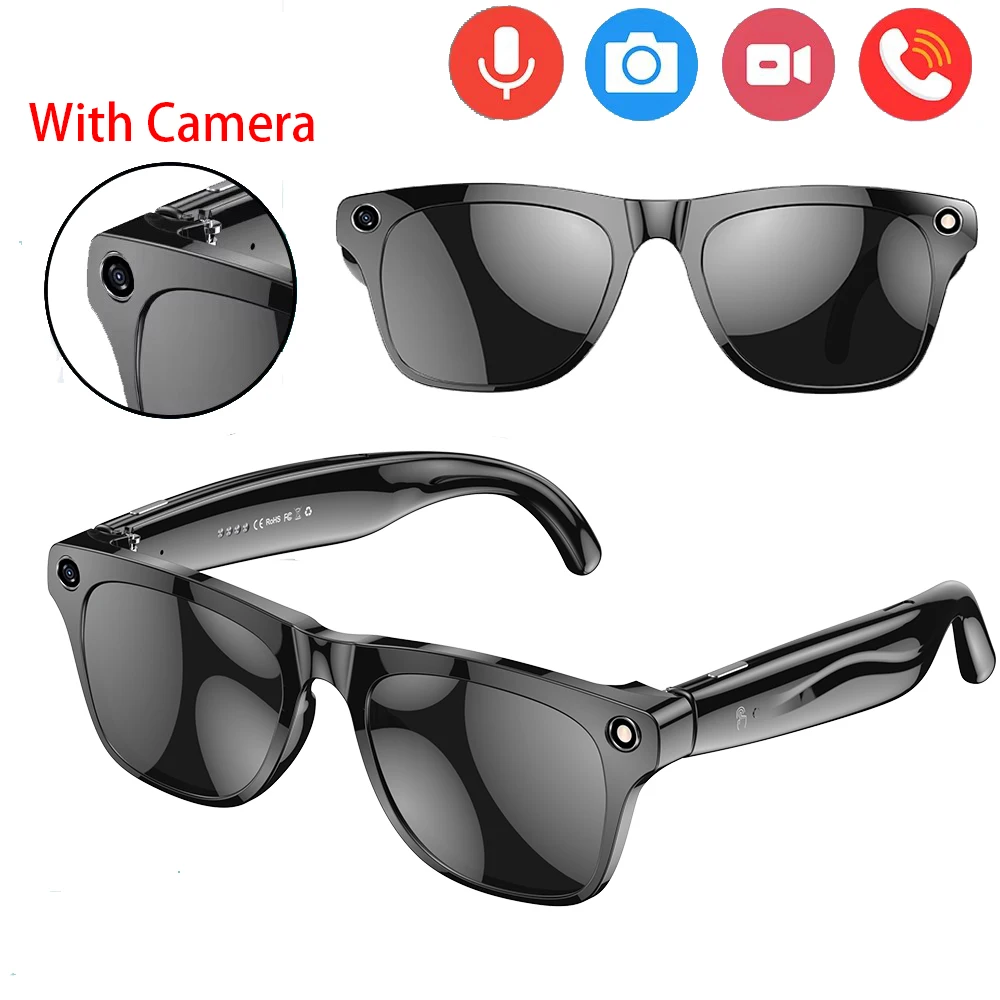 Smart Glasses With 720P HD Camera Take Photo Record Video Bluetooth Call Music Stereo Mic Touch Sport Sunglasses For Men Women 
Smart Glasses With 720P HD Camera Take Photo Record Video Bluetooth Call Music Stereo Mic Touch Sport Sunglasses For Men Women