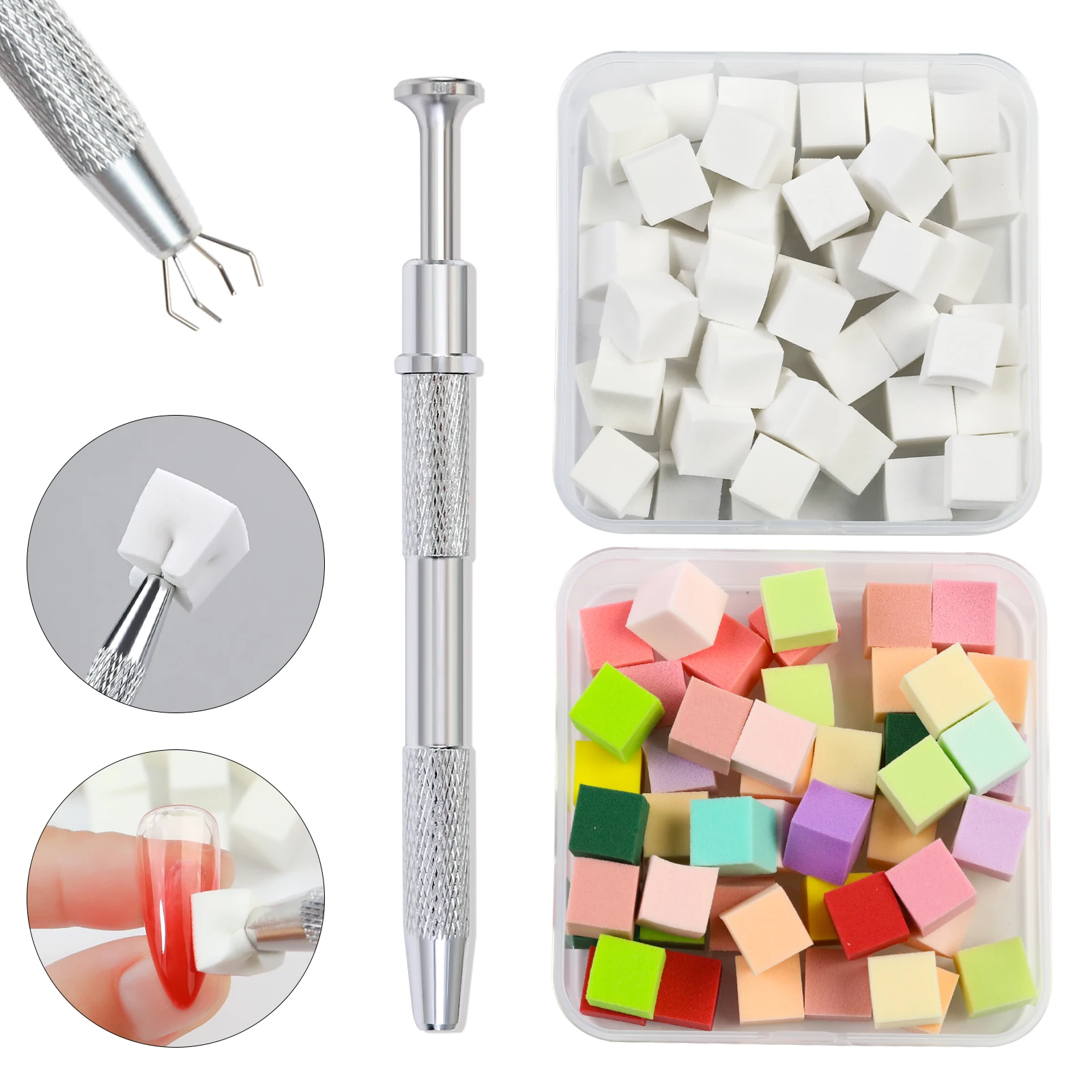 50pcs/box Sponge Gradient Nail Art Stamper Tools Gel Polish Color Gradient Brush Glitter Powder Dotting Pen For Manicure Tools
50pcs/box Sponge Gradient Nail Art Stamper Tools Gel Polish Color Gradient Brush Glitter Powder Dotting Pen For Manicure Tools