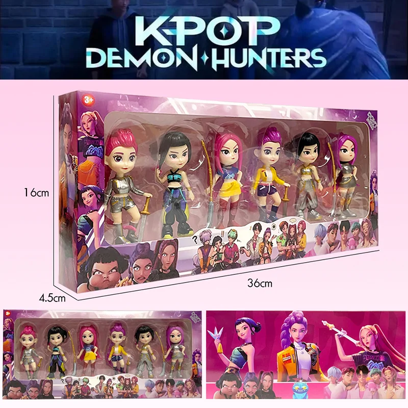 NEW 6pcs/Set Kpop Demon Hunters Action Figure Toy Derpys Tiger Rumi Mira Zoey Sussy Figurine Doll Fans Gift 2026 Christmas Gift
NEW 6pcs/Set Kpop Demon Hunters Action Figure Toy Derpys Tiger Rumi Mira Zoey Sussy Figurine Doll Fans Gift 2026 Christmas Gift