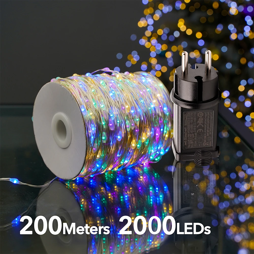 100m1000LED Christmas Lamp Garden Outdoor Waterproof Fairy String Lights Personalized DIY Plug Holiday Wedding Garden Decoration
100m1000LED Christmas Lamp Garden Outdoor Waterproof Fairy String Lights Personalized DIY Plug Holiday Wedding Garden Decoration