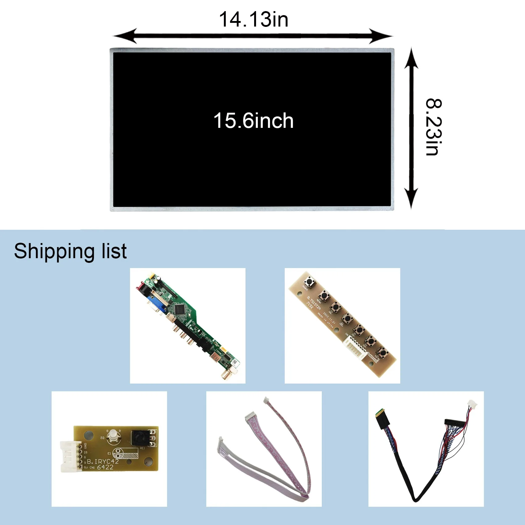 15.6inch 1920X1080 LCD Screen with T.SK105A.03 TV Driver board
15.6inch 1920X1080 LCD Screen with T.SK105A.03 TV Driver board