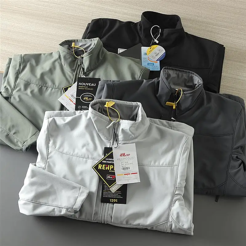 Outdoor Men's Short Fleece Lined Stand Collar Soft Jacket Windproof Waterproof Warm Autumn Winter Fashion Urban Style
Outdoor Men's Short Fleece Lined Stand Collar Soft Jacket Windproof Waterproof Warm Autumn Winter Fashion Urban Style