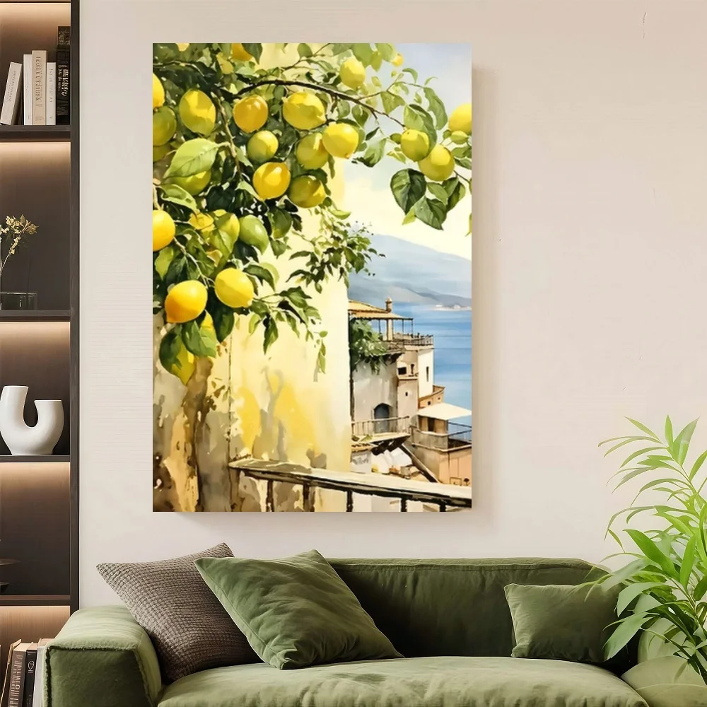 Framed 2D Flat 1pc Mediterranean Lemon Tree Canvas - Lemon Wall Art Poster With Lemon Branches, Lemon Fruit In Yellow & Green -
Framed 2D Flat 1pc Mediterranean Lemon Tree Canvas - Lemon Wall Art Poster With Lemon Branches, Lemon Fruit In Yellow & Green -