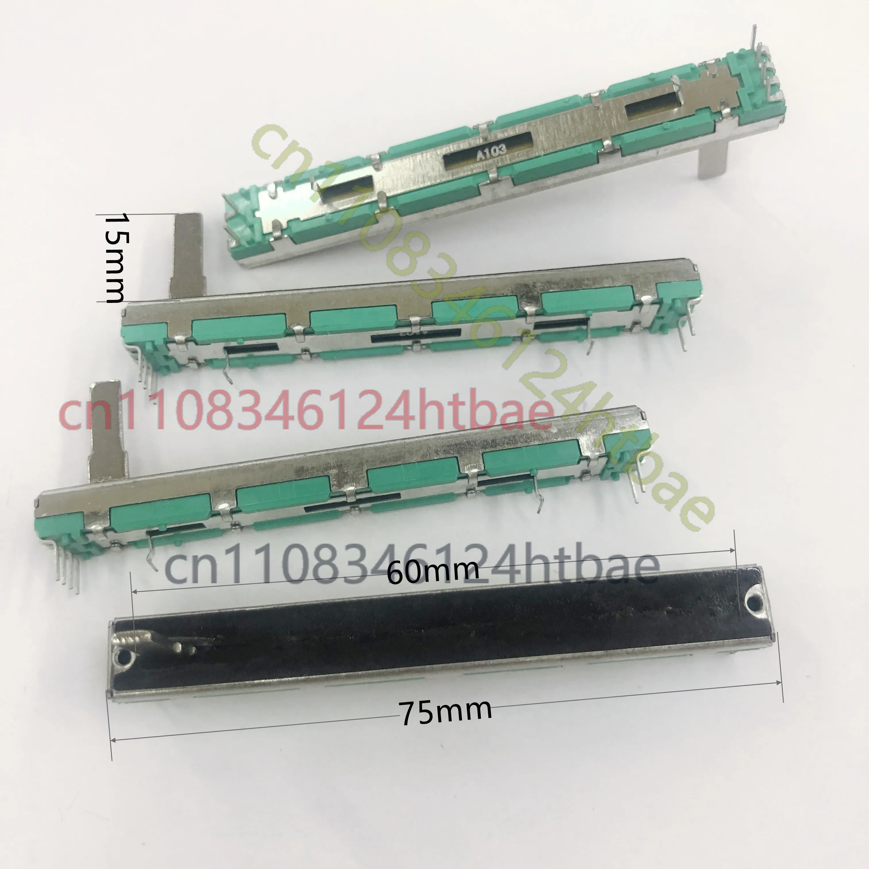 For 75MM Dual Potentiometer B10K B20K B50K MixerFaderOriginal Volume Potentiometer For Behringer Soundcraft Audio Equipnt 100PCS
For 75MM Dual Potentiometer B10K B20K B50K MixerFaderOriginal Volume Potentiometer For Behringer Soundcraft Audio Equipnt 100PCS