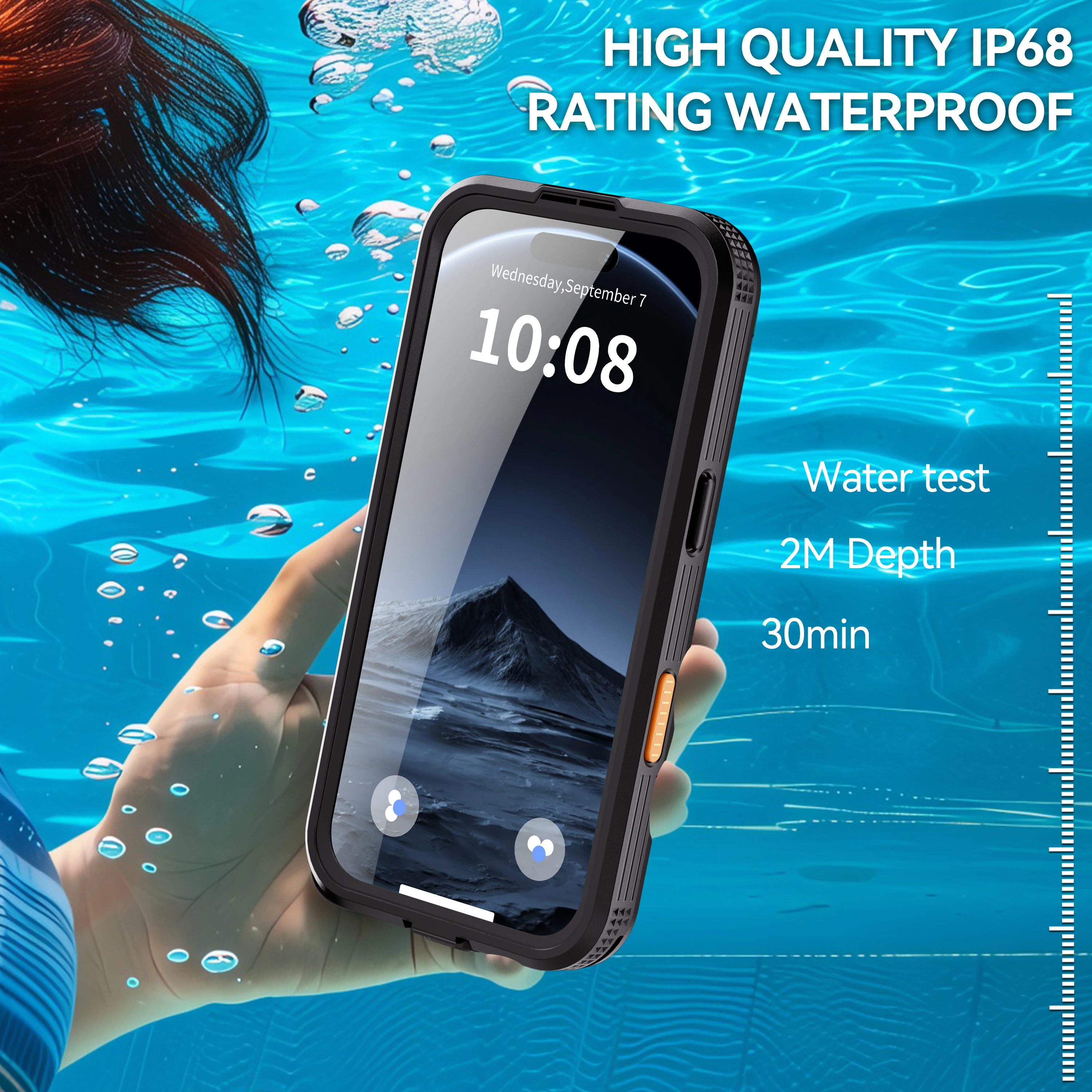 Anti Vibration and Dustproof IP68 Waterproof Phone Case Suitable for Apple 17 16 Pro Max/17Air Durable Swimming Protection Cover
Anti Vibration and Dustproof IP68 Waterproof Phone Case Suitable for Apple 17 16 Pro Max/17Air Durable Swimming Protection Cover
