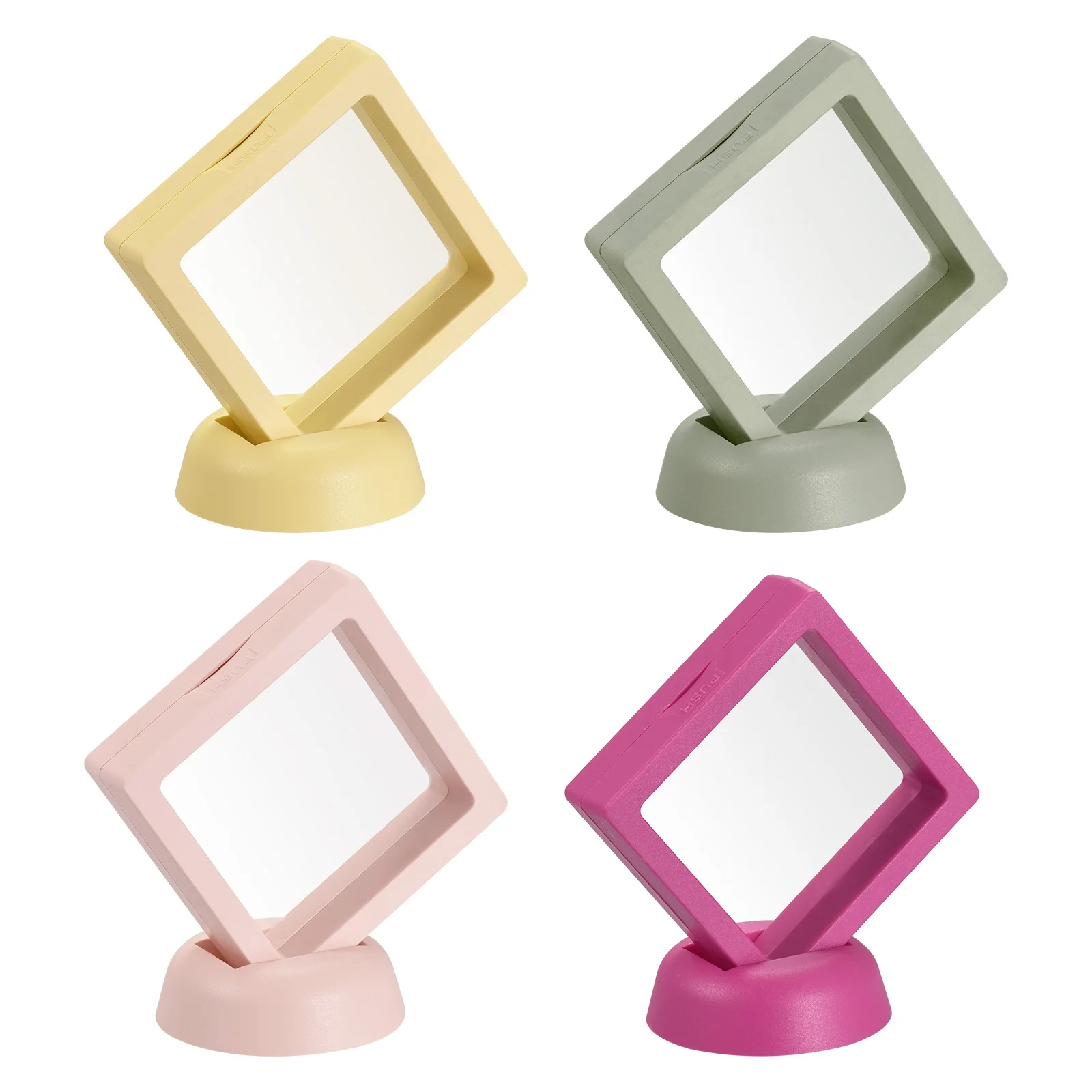 Floating Frame Display Holder Stand 3D Jewelry Display Box with Base 2.76 x 2.76 x 0.79 inch Multi-color Pack of 4
Floating Frame Display Holder Stand 3D Jewelry Display Box with Base 2.76 x 2.76 x 0.79 inch Multi-color Pack of 4