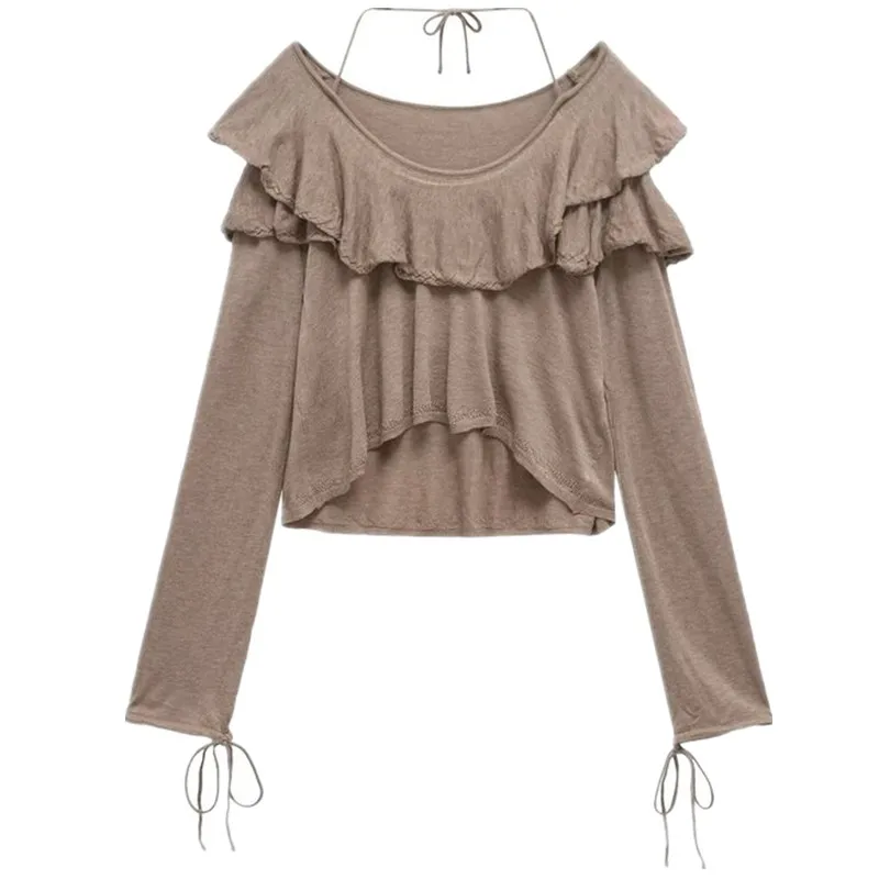 Женский вязаный свитер Faion V-ne Long Sve, весна 2023, многослойное украшение для поездок на работу, стандартная длина 
Женский вязаный свитер Faion V-ne Long Sve, весна 2023, многослойное украшение для поездок на работу, стандартная длина